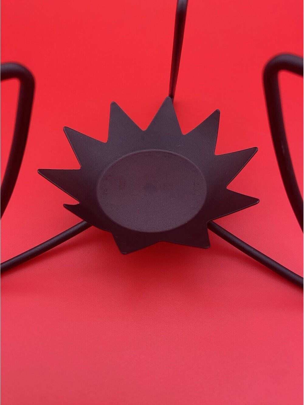 PartyLite Whispering Pines Black Metal Candle Votive Holder - 9.5" Tall - Picture 5 of 7